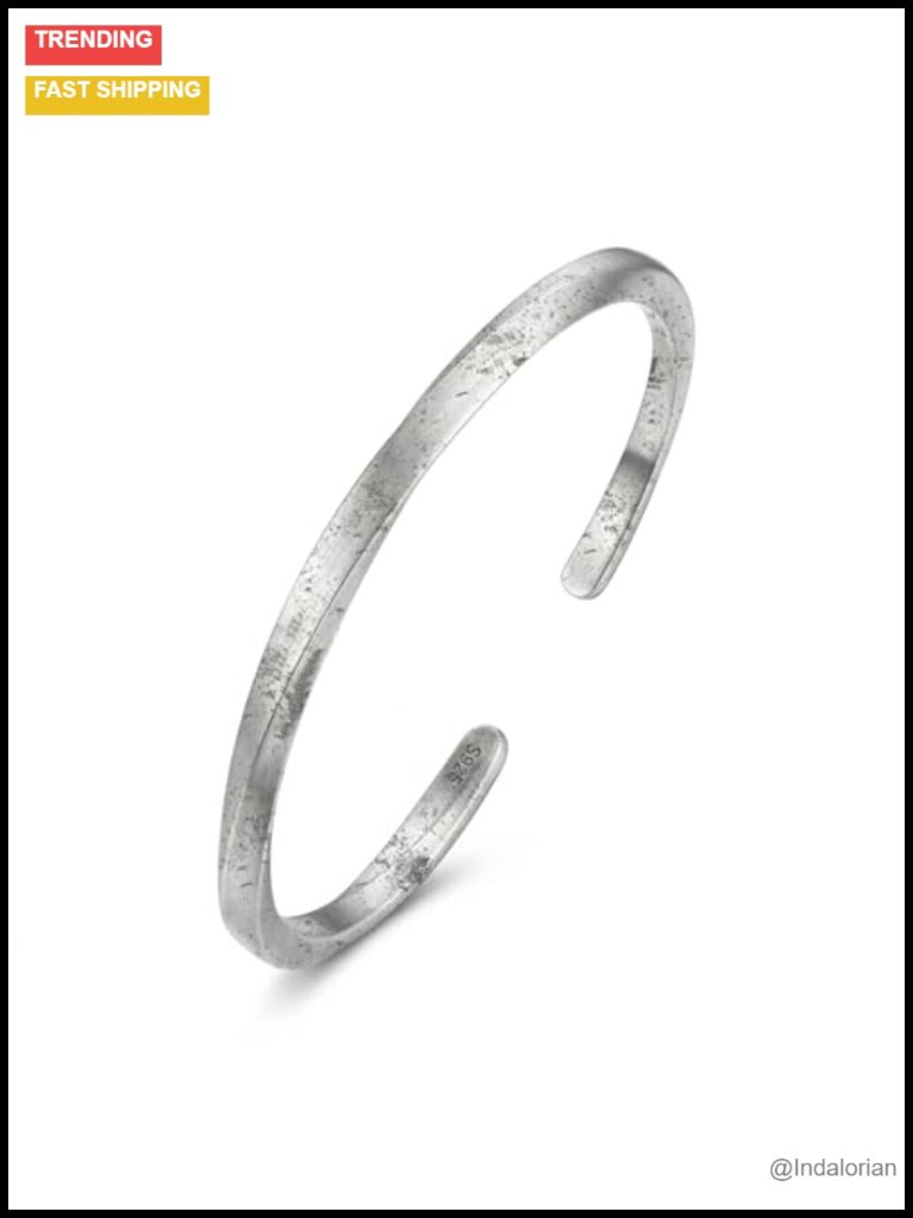 925 Sterling Silver Twisted Cuff Bracelet Adjustable Open Bangle